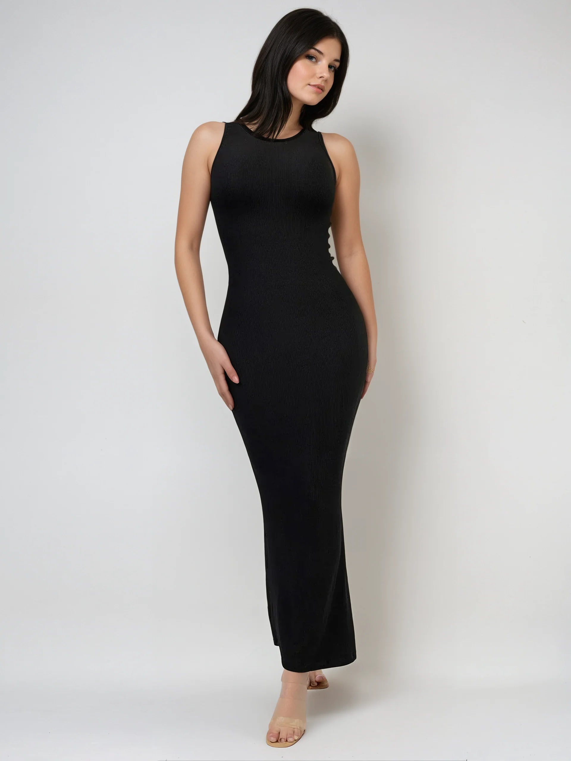 Vita Di Palma™ | Crew Neck Maxi Shapewear Dress